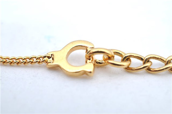 Authentic Christian Dior Chain Bracelet Gold Tone CD J9080