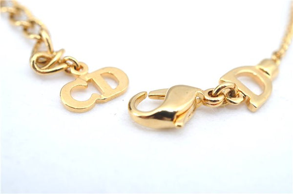 Authentic Christian Dior Chain Bracelet Gold Tone CD J9080