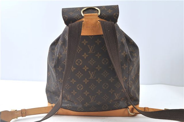 Authentic Louis Vuitton Monogram Montsouris GM Backpack M51135 LV J9090