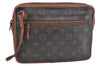 Authentic Louis Vuitton Monogram Pochette Sport Clutch Hand Bag Old Model J9095