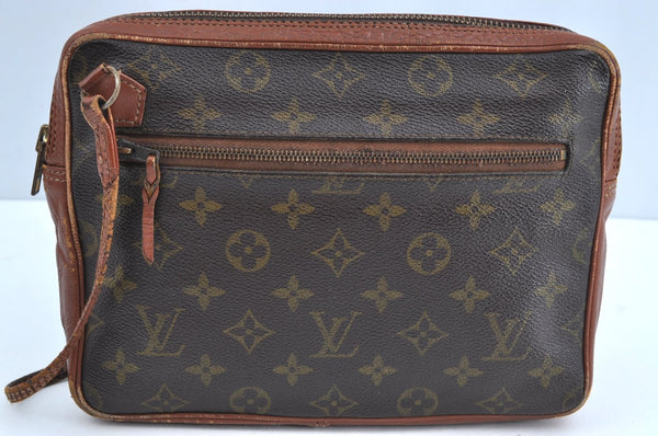 Authentic Louis Vuitton Monogram Pochette Sport Clutch Hand Bag Old Model J9095