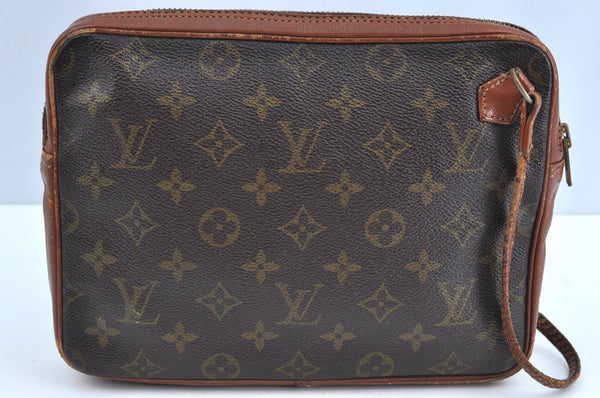 Authentic Louis Vuitton Monogram Pochette Sport Clutch Hand Bag Old Model J9095
