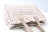 Authentic CHANEL New Travel Line Shoulder Tote Bag Nylon Leather Beige J9103