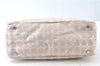 Authentic CHANEL New Travel Line Shoulder Tote Bag Nylon Leather Beige J9103