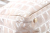Authentic CHANEL New Travel Line Shoulder Tote Bag Nylon Leather Beige J9103