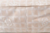 Authentic CHANEL New Travel Line Shoulder Tote Bag Nylon Leather Beige J9103