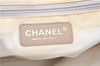 Authentic CHANEL New Travel Line Shoulder Tote Bag Nylon Leather Beige J9103