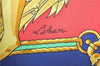 Authentic HERMES Carre 90 Scarf "OMMAGE A CHARLES GARNIER" Silk Blue Red J9109