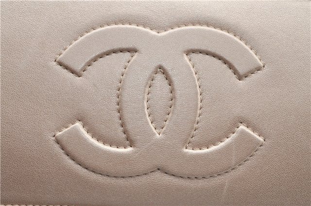 Authentic Chanel Coco Cocoon Matelasse CC Logo Nylon Hand Boston Bag Beige J9118