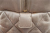 Authentic Chanel Coco Cocoon Matelasse CC Logo Nylon Hand Boston Bag Beige J9118