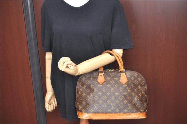 Authentic Louis Vuitton Monogram Alma Hand Bag M51130 LV J9125
