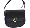 Authentic GUCCI Shoulder Hand Bag Purse Leather Black J9136