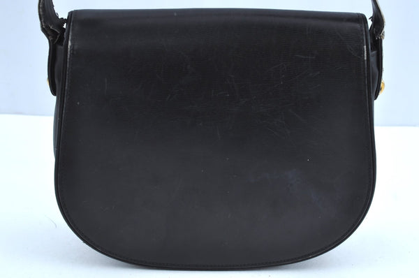 Authentic GUCCI Shoulder Hand Bag Purse Leather Black J9136