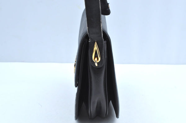 Authentic GUCCI Shoulder Hand Bag Purse Leather Black J9136