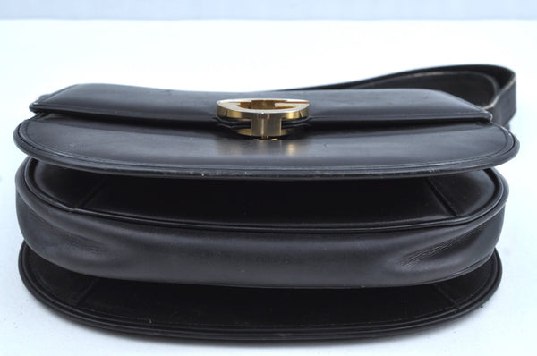 Authentic GUCCI Shoulder Hand Bag Purse Leather Black J9136