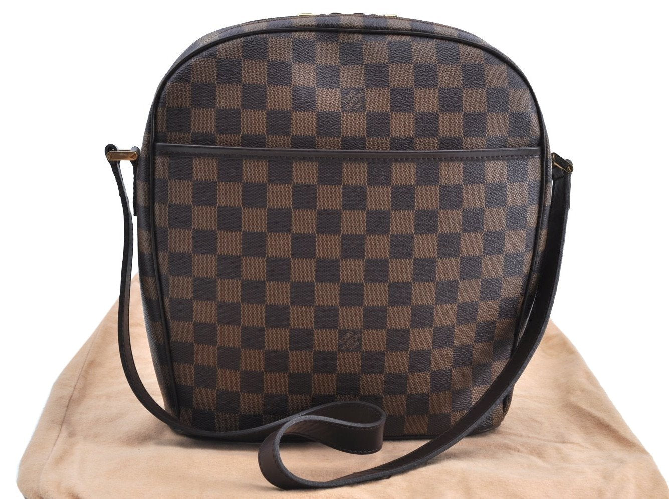 Authentic Louis Vuitton Damier Ipanema GM Shoulder Cross Bag N51292 LV J9141