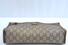 Authentic GUCCI Clutch Hand Bag Purse GG Plus PVC Leather Brown J9157