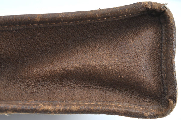 Authentic GUCCI Clutch Hand Bag Purse GG Plus PVC Leather Brown J9157