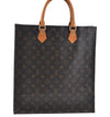 Authentic Louis Vuitton Monogram Sac Plat Hand Bag M51140 LV Junk J9193