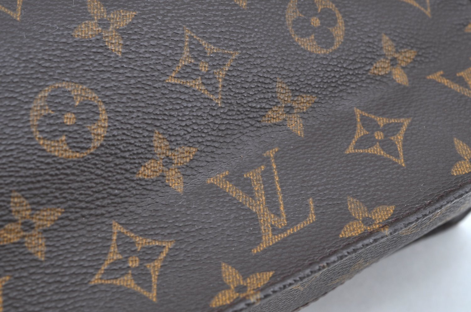 Authentic Louis Vuitton Monogram Sac Plat Hand Bag M51140 LV Junk J9193