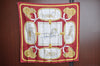 Authentic HERMES Carre 90 Scarf "GRAND APPARAT" Silk Bordeaux Red J9204