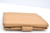 Authentic CHANEL Caviar Skin CC Logo Bifold Wallet Purse Beige J9213
