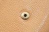 Authentic CHANEL Caviar Skin CC Logo Bifold Wallet Purse Beige J9213