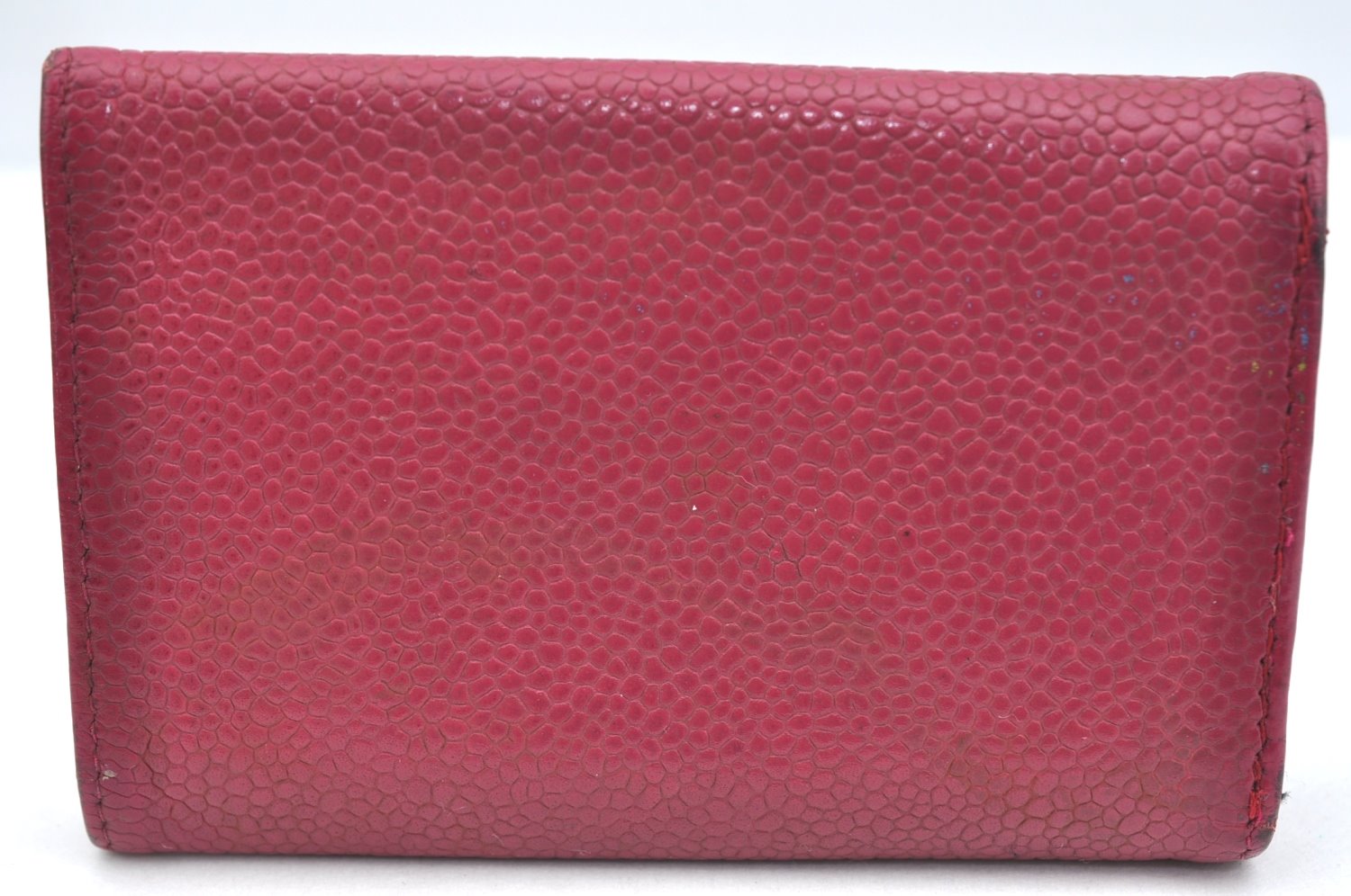 Authentic CHANEL Caviar Skin 5 Key Case Holder CC Logo Pink J9215