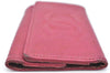 Authentic CHANEL Caviar Skin 5 Key Case Holder CC Logo Pink J9215