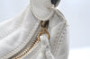 Authentic CHANEL Lamb Skin CC Logo Shoulder Bag Purse White J9224