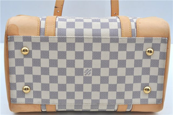 Authentic Louis Vuitton Damier Azur Berkeley Hand Boston Bag N52001 LV J9225