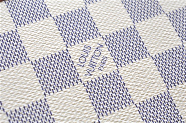 Authentic Louis Vuitton Damier Azur Berkeley Hand Boston Bag N52001 LV J9225