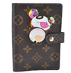 Authentic Louis Vuitton Monogram Panda Agenda Notebook Cover R20011 LV J9291