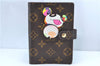 Authentic Louis Vuitton Monogram Panda Agenda Notebook Cover R20011 LV J9291