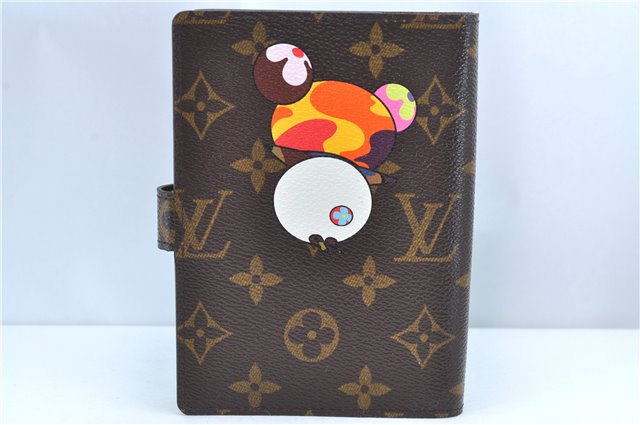 Authentic Louis Vuitton Monogram Panda Agenda Notebook Cover R20011 LV J9291