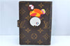 Authentic Louis Vuitton Monogram Panda Agenda Notebook Cover R20011 LV J9291