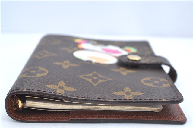Authentic Louis Vuitton Monogram Panda Agenda Notebook Cover R20011 LV J9291