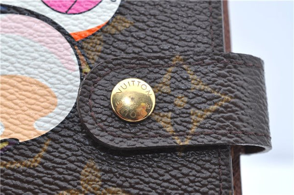 Authentic Louis Vuitton Monogram Panda Agenda Notebook Cover R20011 LV J9291