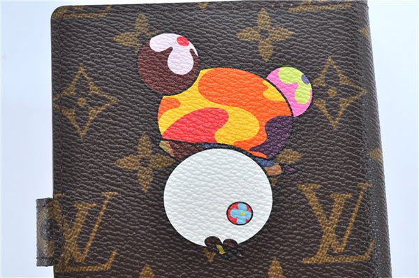 Authentic Louis Vuitton Monogram Panda Agenda Notebook Cover R20011 LV J9291
