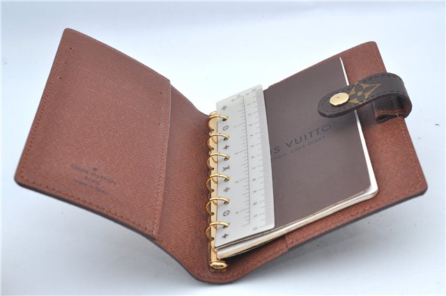 Authentic Louis Vuitton Monogram Panda Agenda Notebook Cover R20011 LV J9291