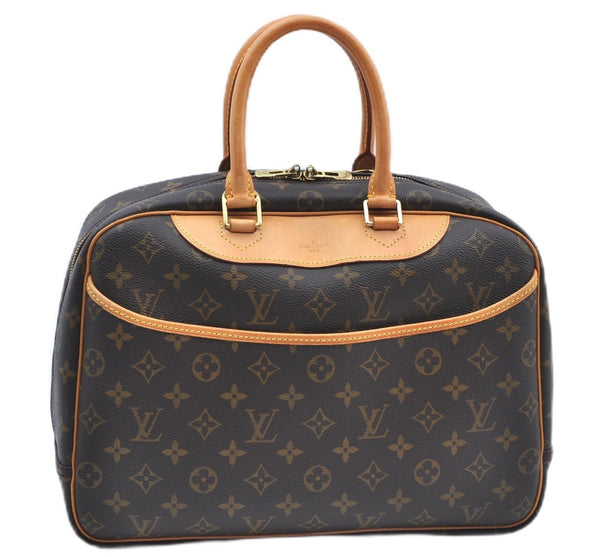Authentic Louis Vuitton Monogram Deauville Hand Bag M47270 LV J9312