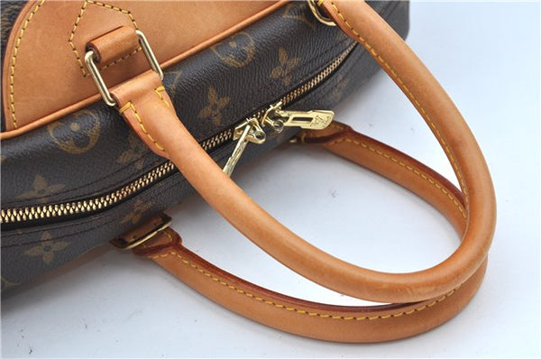 Authentic Louis Vuitton Monogram Deauville Hand Bag M47270 LV J9312