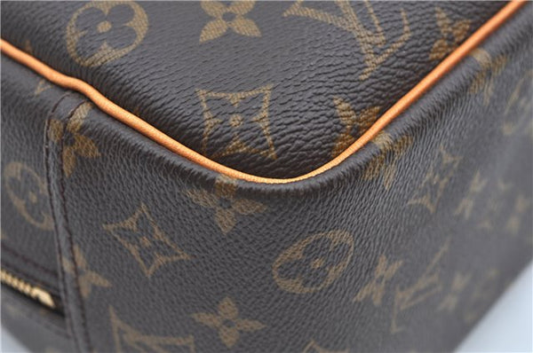 Authentic Louis Vuitton Monogram Deauville Hand Bag M47270 LV J9312