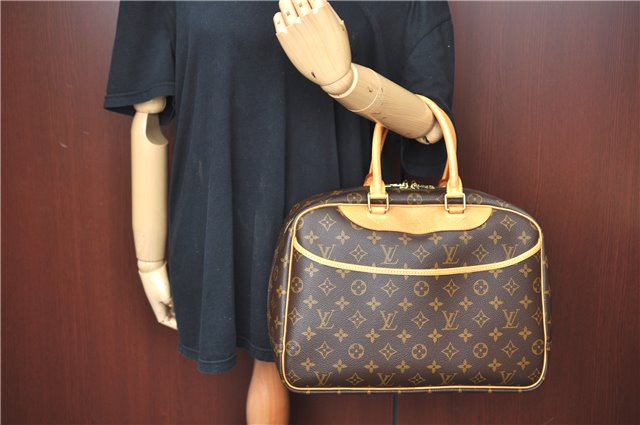 Authentic Louis Vuitton Monogram Deauville Hand Bag M47270 LV J9312