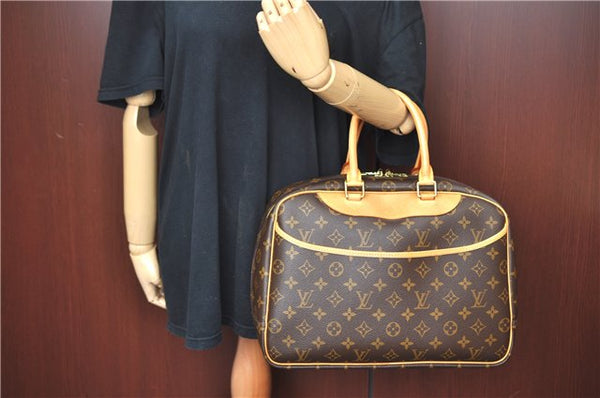 Authentic Louis Vuitton Monogram Deauville Hand Bag M47270 LV J9312