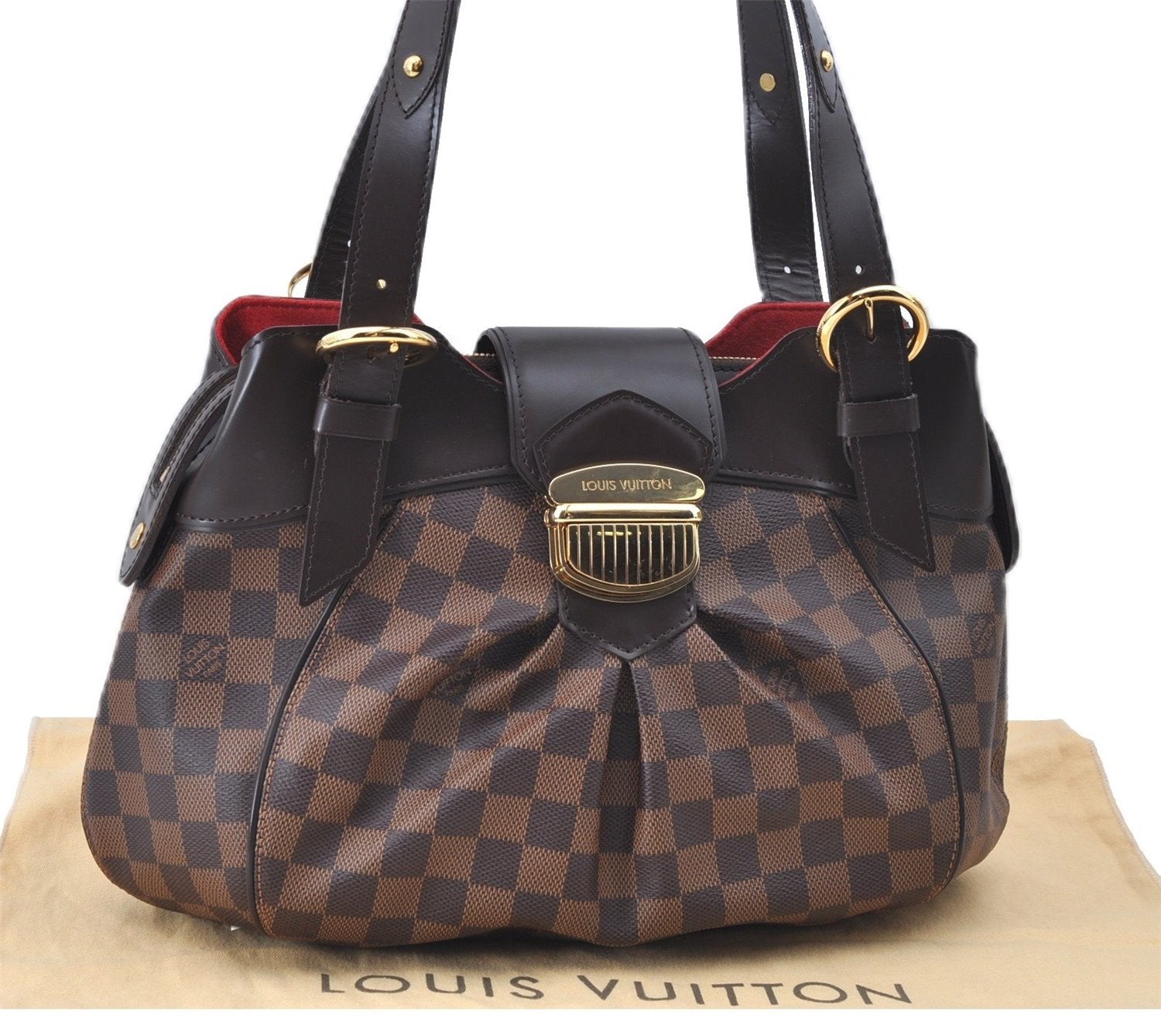 Authentic Louis Vuitton Damier Sistina PM Shoulder Hand Bag N41542 LV J9322