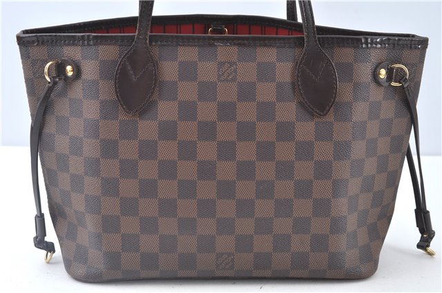 Authentic Louis Vuitton Damier Neverfull PM Shoulder Tote Bag N51109 LV J9324