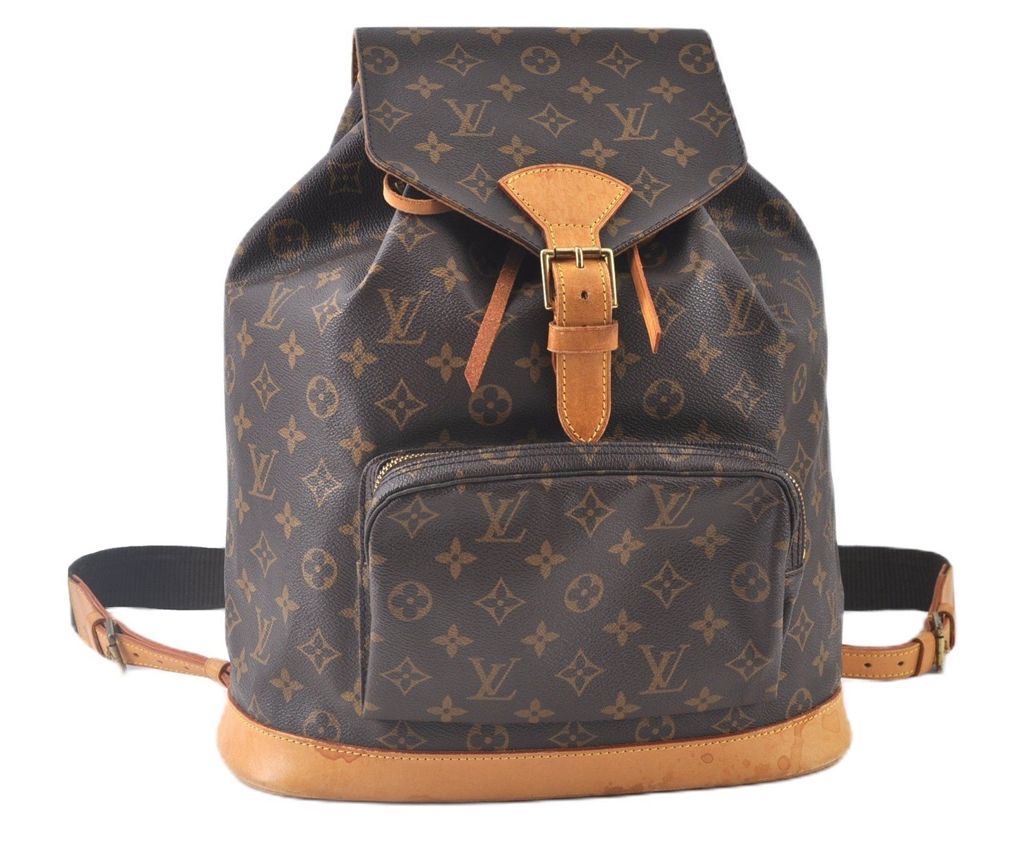 Authentic Louis Vuitton Monogram Montsouris GM Backpack M51135 LV J9327
