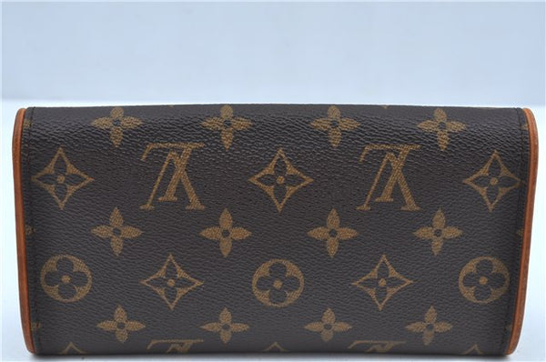 Authentic Louis Vuitton Monogram Pochette Twin PM Shoulder Bag M51854 LV J9339