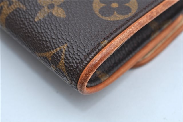 Authentic Louis Vuitton Monogram Pochette Twin PM Shoulder Bag M51854 LV J9339